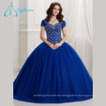 Blue Puffy Ballkleider Sweetheart Quinceanera Kleider Mit Jacke